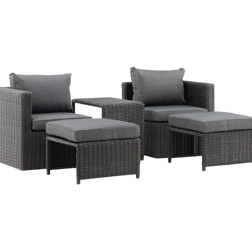 Lepotuolisetti Venture Home Quad harmaa