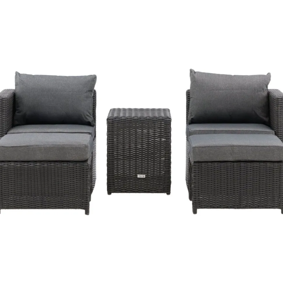Lepotuolisetti Venture Home Quad harmaa