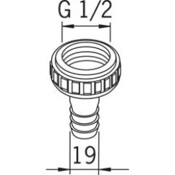 Letkuliitin Oras 223012 G1/2X19 mm kromi