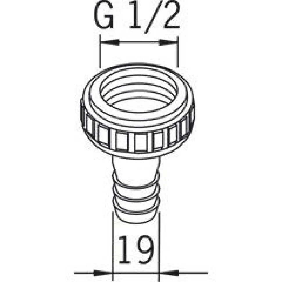 Letkuliitin Oras 223012 G1/2X19 mm kromi