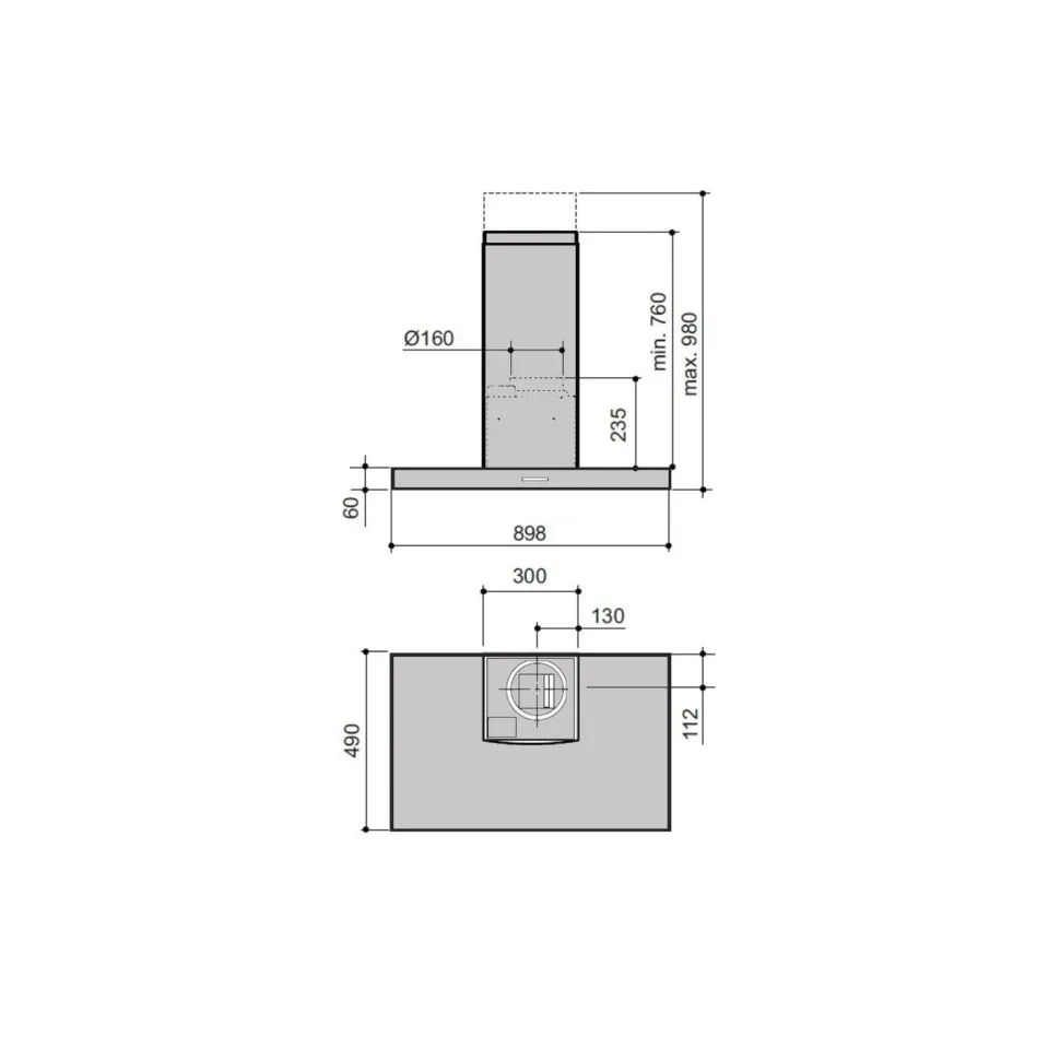 Liesikupu Savo CHV-8509-S 90 cm rst