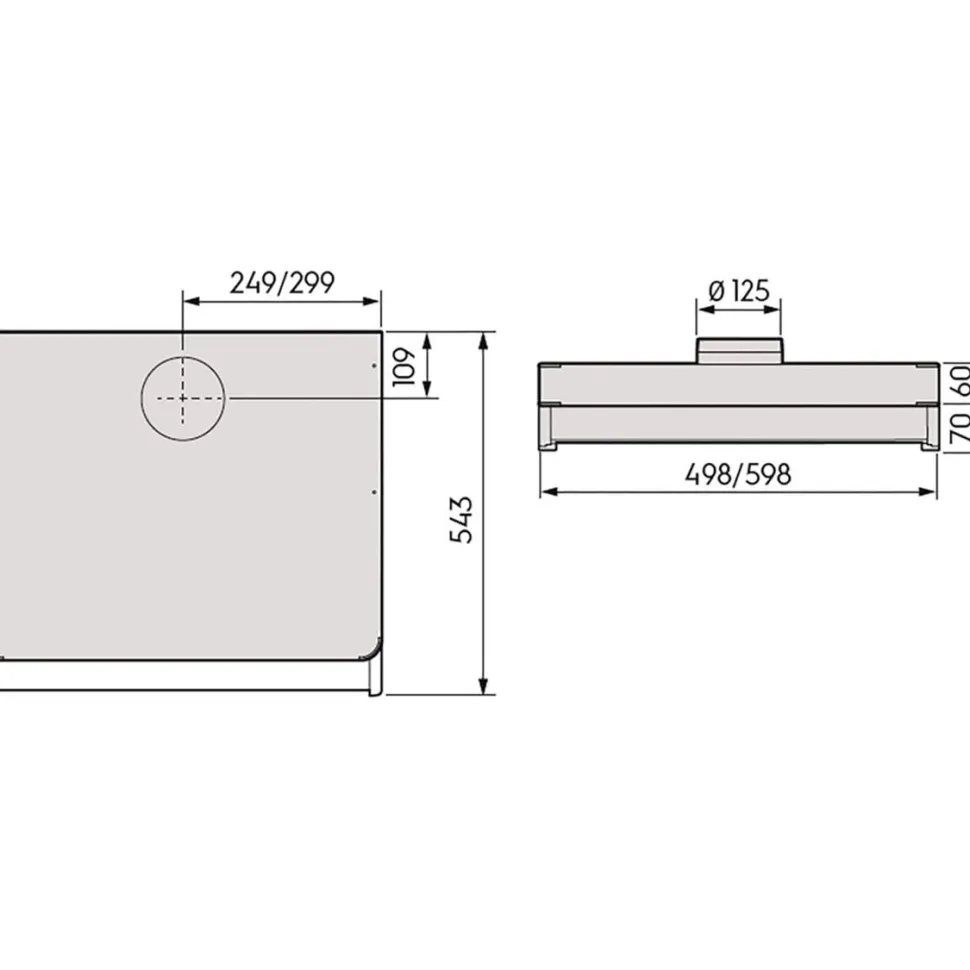 Liesikupu Savo FHV-8306-W 50cm/60cm valkoinen