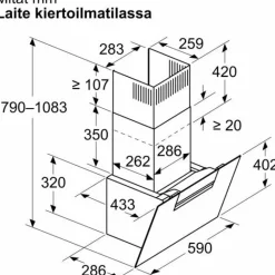 Liesituuletin Bosch Serie 4 DWK67FN60 60cm musta