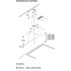 Liesituuletin Bosch Serie 2 DWK85DK60 80cm musta