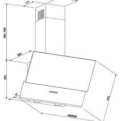 Liesituuletin Eleyus DNL L14 150 50WH 50 cm valkoinen