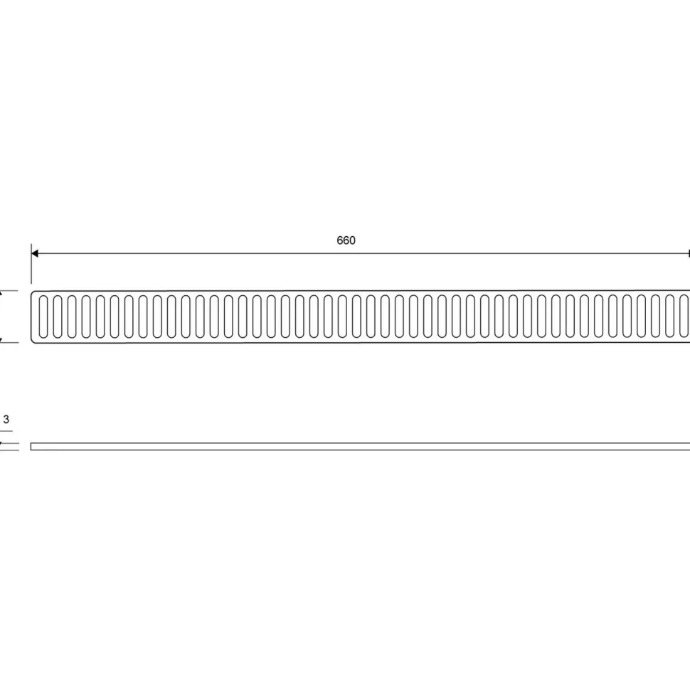 Linjalattiakaivon ritilä Unidrain Classicline Column 1602, eri kokoja