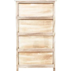 Lipasto Home4You KASEKE 4 säilytysosalla 40x29x73 cm, luonnonväri, beige