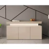 Lipasto Nomla 3D 160 GLOSSA 08, LED-valaistuksella, 83x160cm, beige