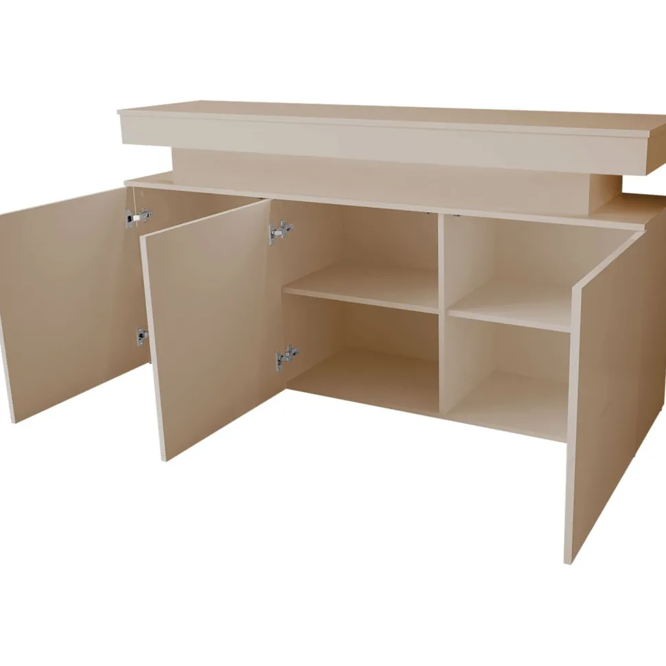 Lipasto Nomla 3D 160 GLOSSA 08, LED-valaistuksella, 83x160cm, beige