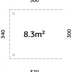 Lisäkatto Palmako Connect Lenna, kahdella tolpalla, 8,3 m²