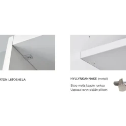 Liukuovikaappi Nettiovi 110-155cm, hyllyillä, mittojen mukaan, eri värejä