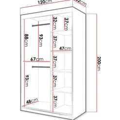 Liukuovivaatekaappi Nomla RIFLO SLIM 1 120, 120x200cm
