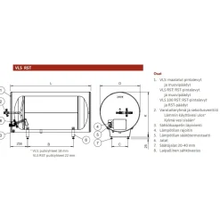 Lämminvesivaraaja Jäspi VLS 200 S RST 200 l saunamalli