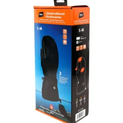 Lämmitettävät rukkaset Retki, 2x5V, 3000mAh, S/M, musta