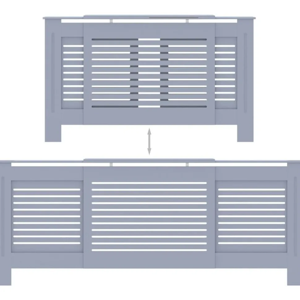 Lämpöpatterin suoja harmaa mdf 205 cm