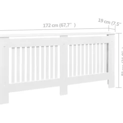 Lämpöpatterin suoja MDF 172 cm valkoinen
