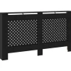 Lämpöpatterin suoja musta 152x19x81 cm mdf