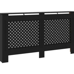Lämpöpatterin suoja musta 152x19x81 cm mdf