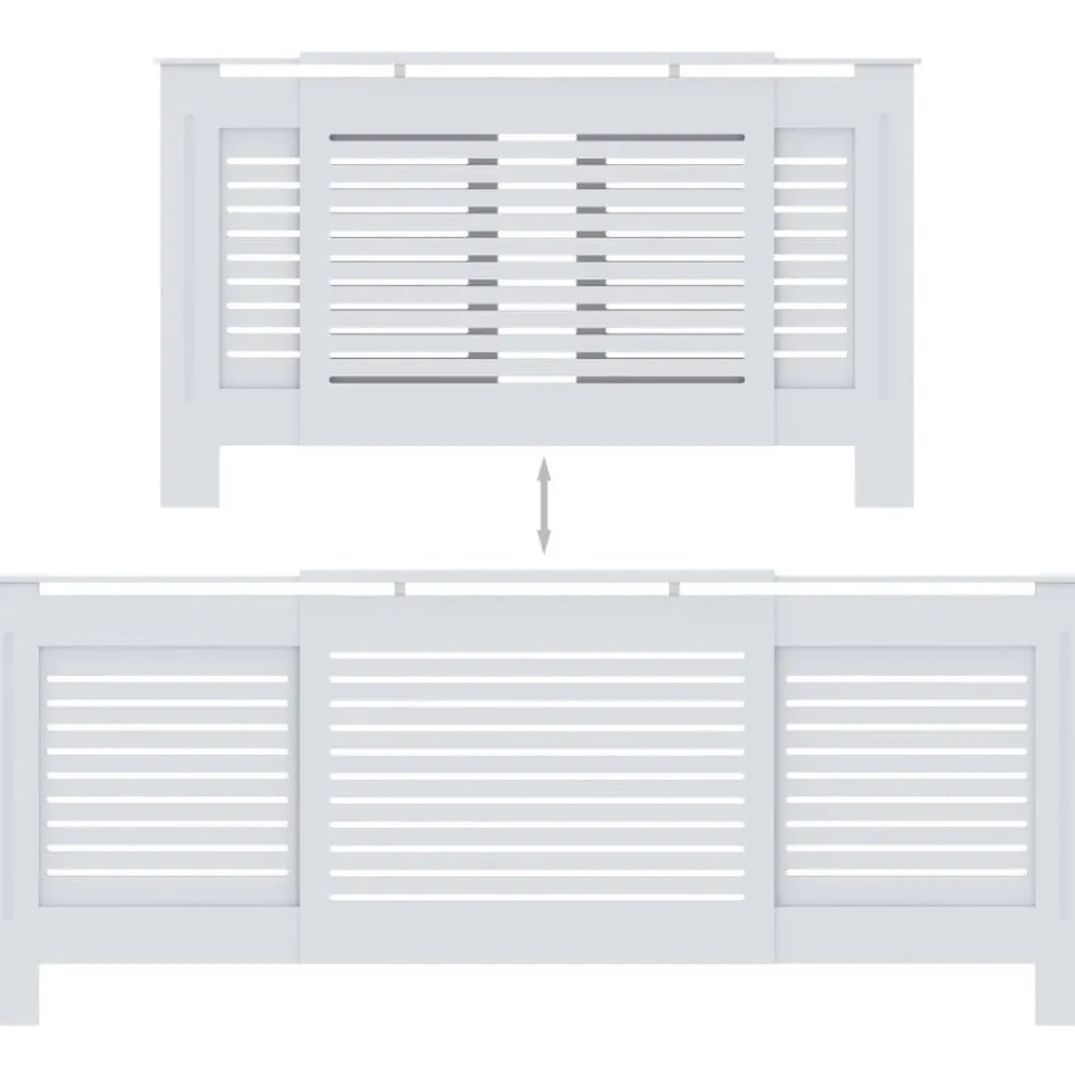 Lämpöpatterin suoja valkoinen mdf 205 cm