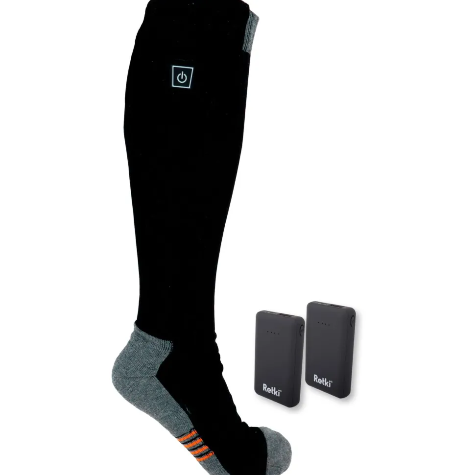 Lämpösukat Retki, akulla, 3000mAh, L/XL