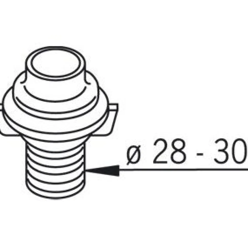 Läpivientikappale Oras 126753-11 Ø 28-30 mm valkoinen