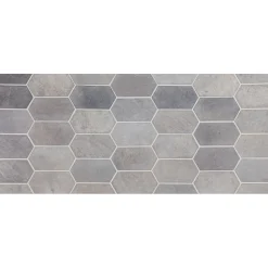 Luonnonkivilaatta Qualitystone Picket Light Grey Marble, 100x200mm