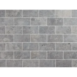 Luonnonkivilaatta Qualitystone Light Grey Marble Tile, 100x200mm