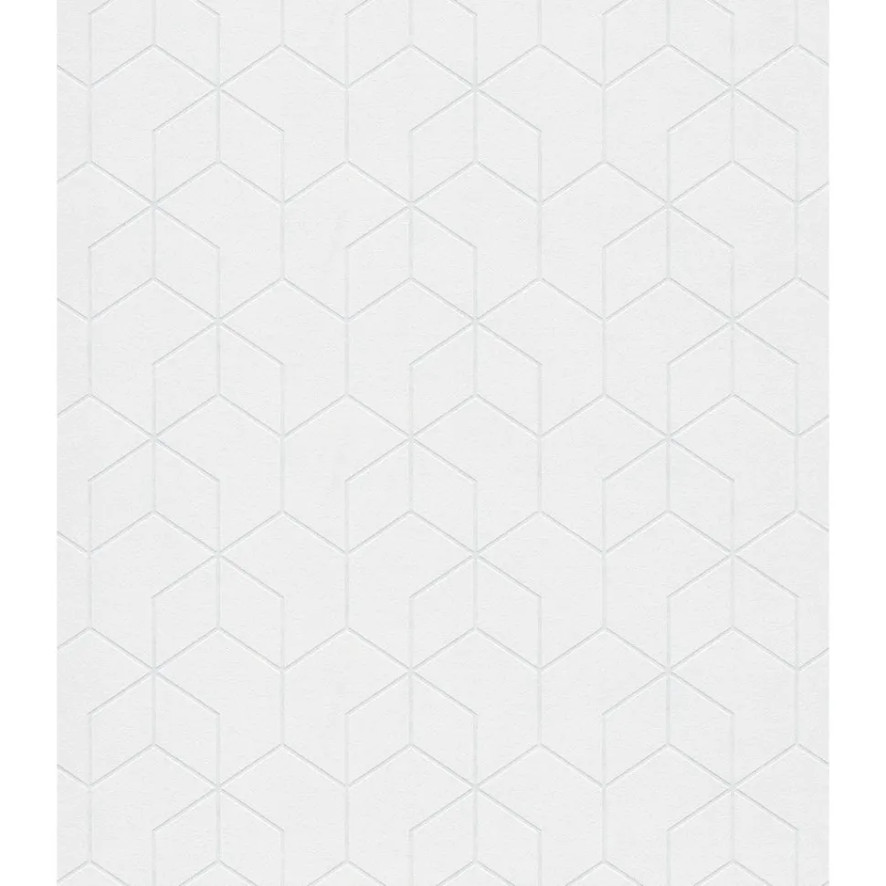 Maalattava tapetti Patent Decor Original 9380, 1,06x25m, graafinen/geometrinen, moderni, valkoinen
