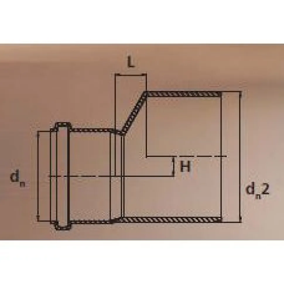 Maaviemärin supistusyhde PVC 400-315 mm