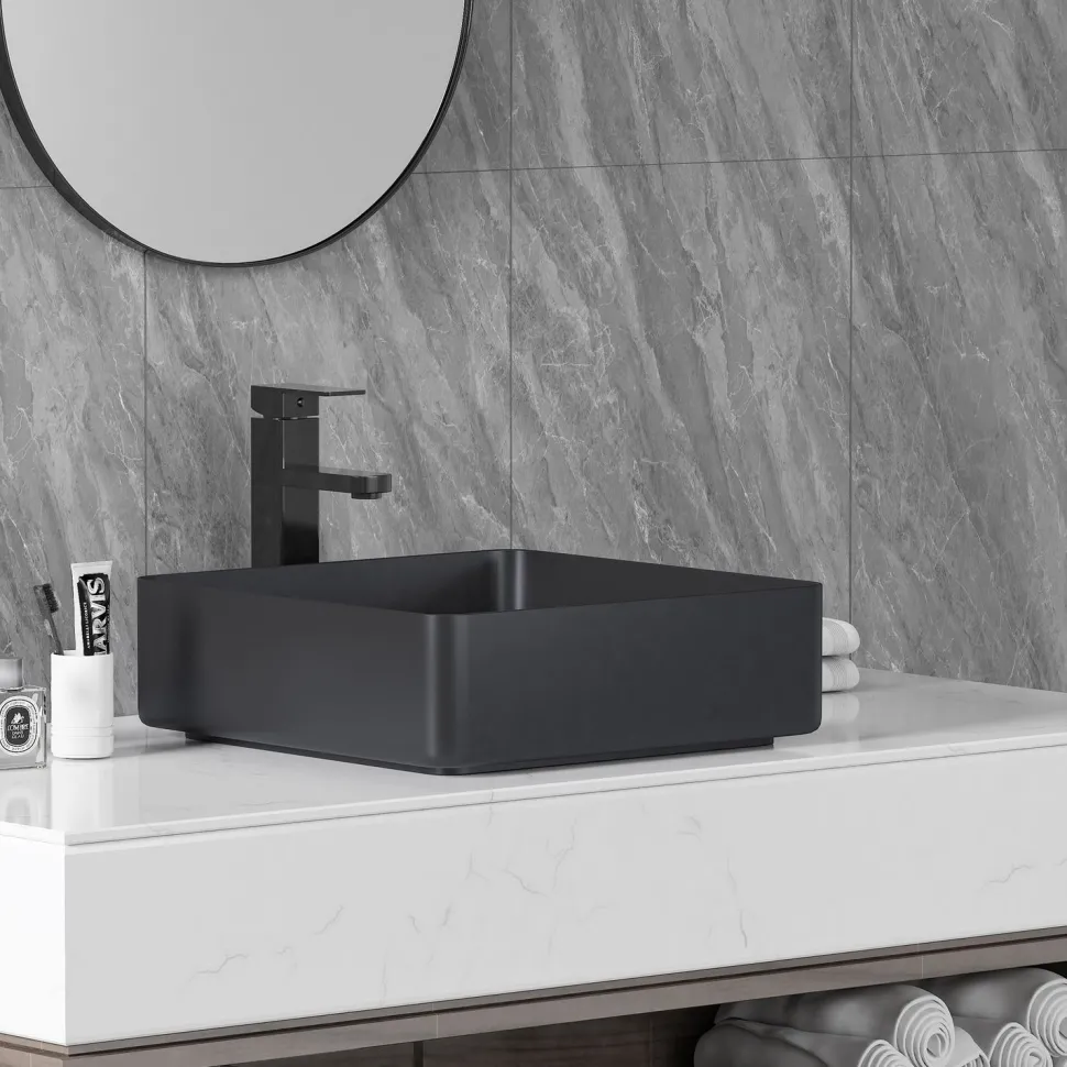 Malja-allas Bathlife Skatt 40, 406x406mm, musta/rst