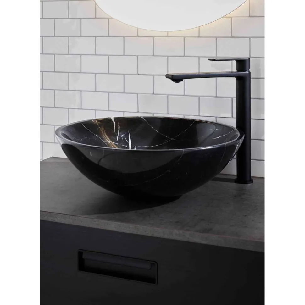 Malja-allas Noro Marble, 410 mm, musta