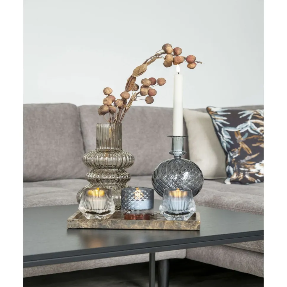 Maljakko House Nordic Vase, ø15x25cm, suupuhallettu lasi, savu