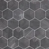 Marmorimosaiikki Qualitystone Hexagon Gray, verkolla, 60 x 60 mm