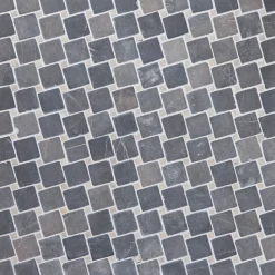 Marmorimosaiikki Qualitystone Classic Gray-White, verkolla, 50x50/10x10 mm