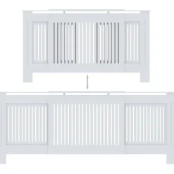 Mdf lämpöpatterin suoja valkoinen 205cm