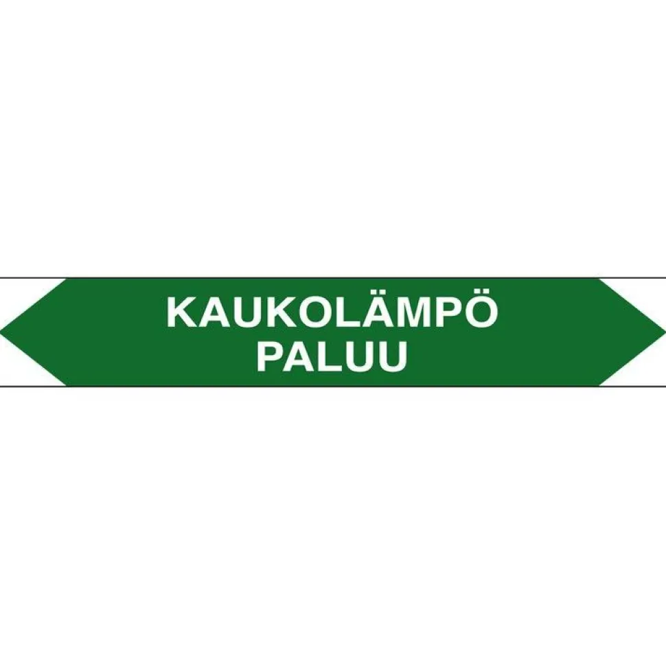 Merkintätarra/putkistotarra "Kaukolämpö paluu", 16x2.5cm, 5kpl