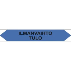 Merkintätarra/putkistotarra "Ilmanvaihto tulo", 16x2.5cm, 5kpl