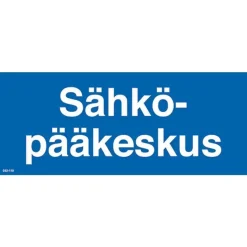 Merkintätarra "Sähköpääkeskus", 30x10cm
