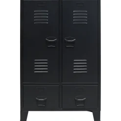 Metallinen vaatekaappi teollinen tyyli 67cm musta