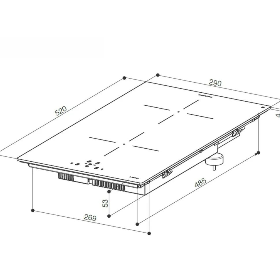 Minikeittiö PMK3HP05963001, leveys 100cm, induktiolevyllä