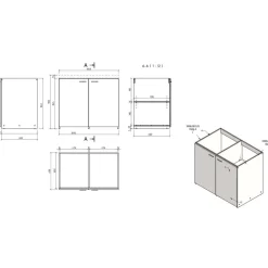 Minikeittiö PMK3HP05963001, leveys 100cm, induktiolevyllä