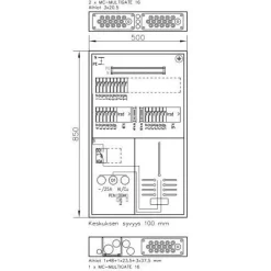 Mittauskeskus uppo/pinta FE UTU Boxer 3421P25 V 25A IP30 FE