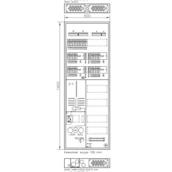 Mittauskeskus uppo/pinta FE UTU Boxer 3836J2T 2T V 50A IP30 FE