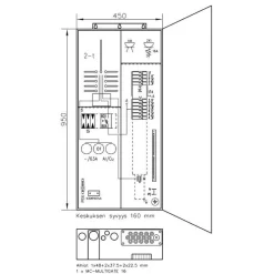 Mittauskeskus ylijännitesuojalla UTU Collie 3806P63 2T+PRY 63A IP34