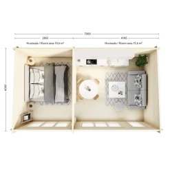 Mökki Luoman Lillevilla 712 Sirkku 28 m²