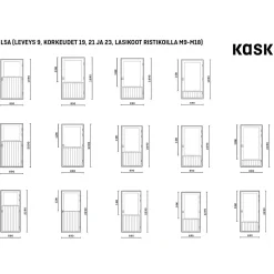 Mökkiovi Kaskipuu ML5A M12 mittatilausovi ilman ristikkoa