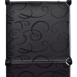 Moduulikaappi 9 lokeroa 37x115x150 cm musta ja valkoinen