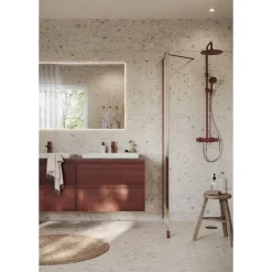Märkätilan muovimatto Tarkett Aquarelle Breccia Stone Beige, leveys 2m