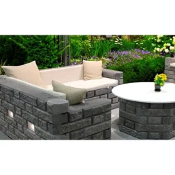 Muurikivi Rudus Aitakivi kansipari 560x200x100 mm sileä musta