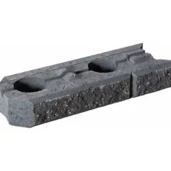 Muurikivi Rudus Aitakivi peruspari 560x200x100 mm sileä musta